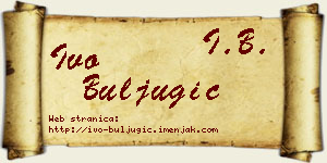 Ivo Buljugić vizit kartica